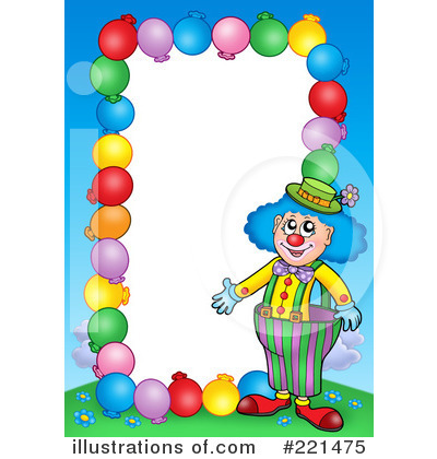 Royalty-Free (RF) Clown Clipart Illustration by visekart - Stock Sample #221475