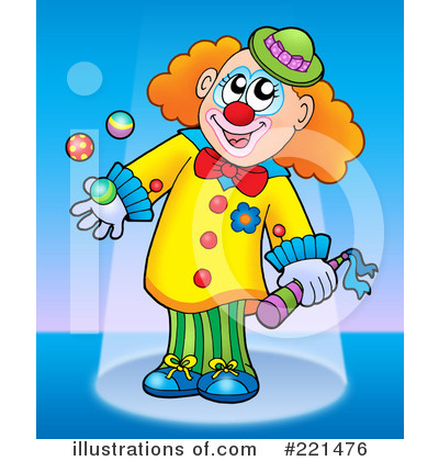 Royalty-Free (RF) Clown Clipart Illustration by visekart - Stock Sample #221476