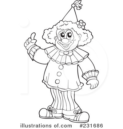 Royalty-Free (RF) Clown Clipart Illustration by visekart - Stock Sample #231686