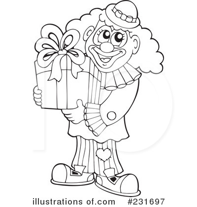 Royalty-Free (RF) Clown Clipart Illustration by visekart - Stock Sample #231697