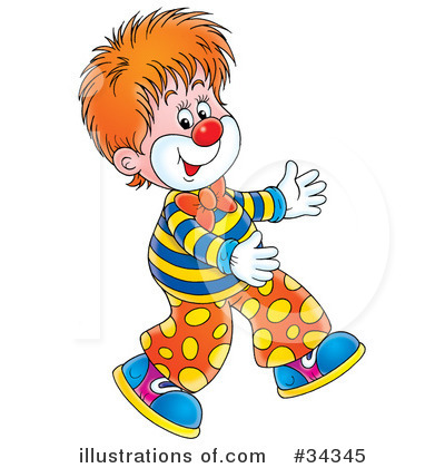 Royalty-Free (RF) Clown Clipart Illustration by Alex Bannykh - Stock Sample #34345