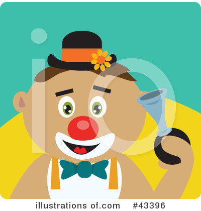 Royalty-Free (RF) Clown Clipart Illustration by Dennis Holmes Designs - Stock Sample #43396