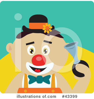 Royalty-Free (RF) Clown Clipart Illustration by Dennis Holmes Designs - Stock Sample #43399
