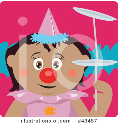Royalty-Free (RF) Clown Clipart Illustration by Dennis Holmes Designs - Stock Sample #43457