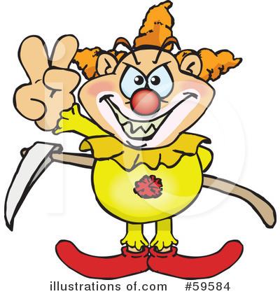 Royalty-Free (RF) Clown Clipart Illustration by Dennis Holmes Designs - Stock Sample #59584