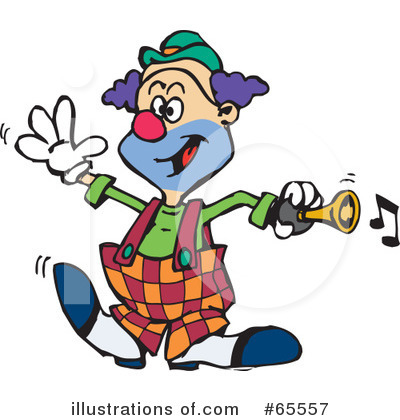 Royalty-Free (RF) Clown Clipart Illustration by Dennis Holmes Designs - Stock Sample #65557