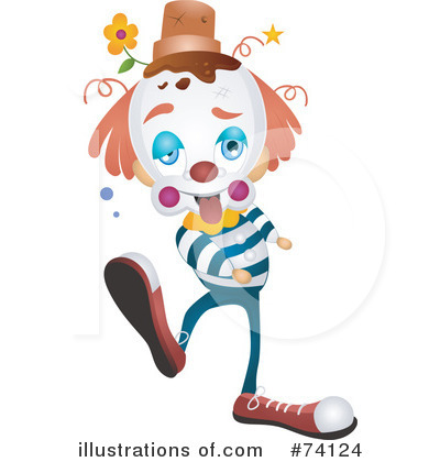 Royalty-Free (RF) Clown Clipart Illustration by BNP Design Studio - Stock Sample #74124