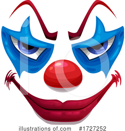 Royalty-Free (RF) Clown Face Clipart Illustration by Vector Tradition SM - Stock Sample #1727252