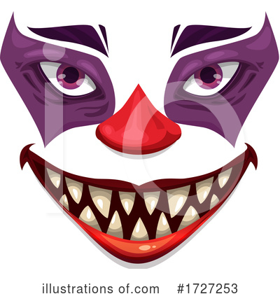 Clown Face Clipart #1727253 by Vector Tradition SM