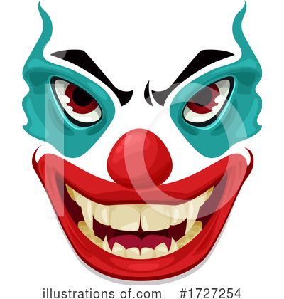 Clown Face Clipart #1727254 by Vector Tradition SM