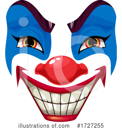 Clown Face Clipart #1727255 by Vector Tradition SM