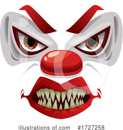 Clown Face Clipart #1727258 by Vector Tradition SM