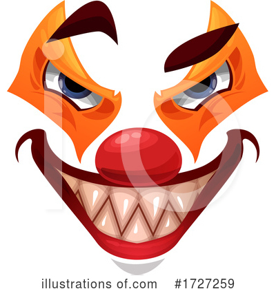 Clown Face Clipart #1727259 by Vector Tradition SM