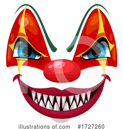 Clown Face Clipart #1727260 by Vector Tradition SM