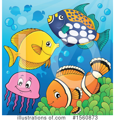 Royalty-Free (RF) Clownfish Clipart Illustration by visekart - Stock Sample #1560873
