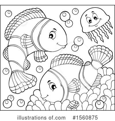 Royalty-Free (RF) Clownfish Clipart Illustration by visekart - Stock Sample #1560875
