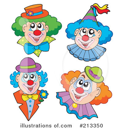 Royalty-Free (RF) Clowns Clipart Illustration by visekart - Stock Sample #213350