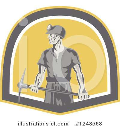 Royalty-Free (RF) Coal Miner Clipart Illustration by patrimonio - Stock Sample #1248568