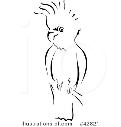 Royalty-Free (RF) Cockatoo Clipart Illustration by Dennis Holmes Designs - Stock Sample #42821