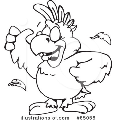 Royalty-Free (RF) Cockatoo Clipart Illustration by Dennis Holmes Designs - Stock Sample #65058