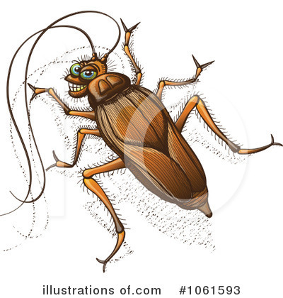 Royalty-Free (RF) Cockroach Clipart Illustration by Zooco - Stock Sample #1061593