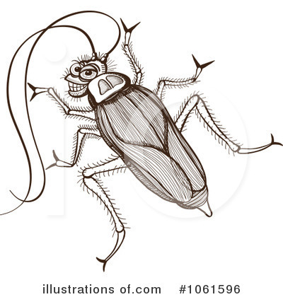 Royalty-Free (RF) Cockroach Clipart Illustration by Zooco - Stock Sample #1061596