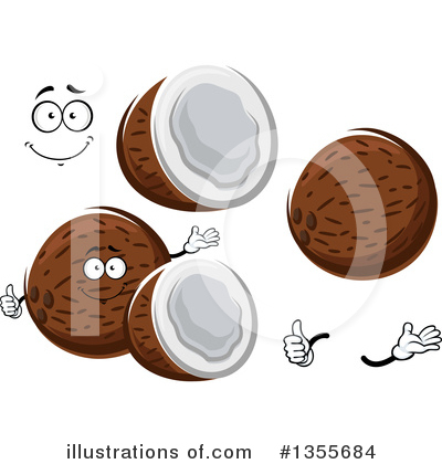 Royalty-Free (RF) Coconut Clipart Illustration by Vector Tradition SM - Stock Sample #1355684