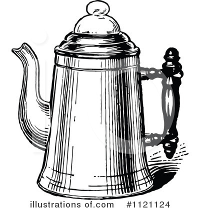 Royalty-Free (RF) Coffee Pot Clipart Illustration by Prawny Vintage - Stock Sample #1121124