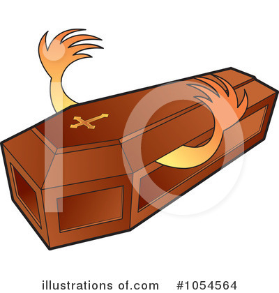 Royalty-Free (RF) Coffin Clipart Illustration by Lal Perera - Stock Sample #1054564