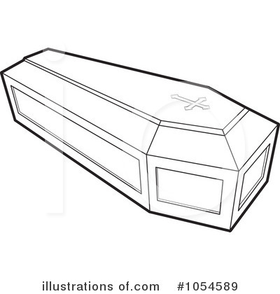 Royalty-Free (RF) Coffin Clipart Illustration by Lal Perera - Stock Sample #1054589