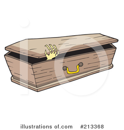 Royalty-Free (RF) Coffin Clipart Illustration by visekart - Stock Sample #213368