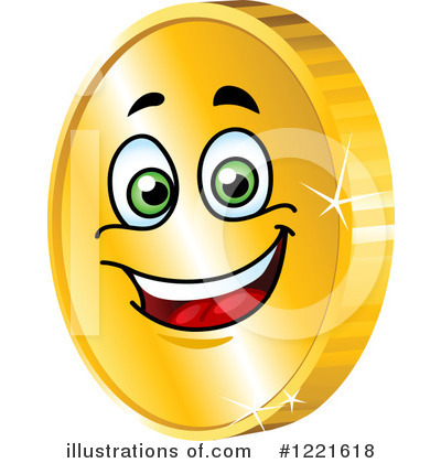 Royalty-Free (RF) Coin Clipart Illustration by Vector Tradition SM - Stock Sample #1221618