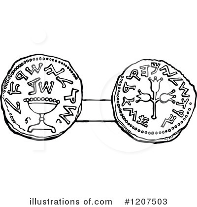 Royalty-Free (RF) Coins Clipart Illustration by Prawny Vintage - Stock Sample #1207503