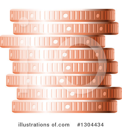 Royalty-Free (RF) Coins Clipart Illustration by Vector Tradition SM - Stock Sample #1304434