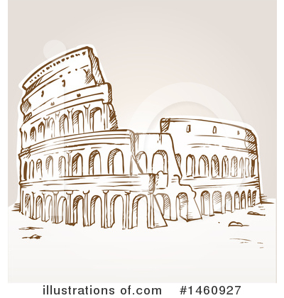 Royalty-Free (RF) Coliseum Clipart Illustration by Domenico Condello - Stock Sample #1460927
