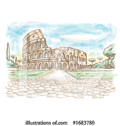 Colosseum Clipart #1683780 by Domenico Condello