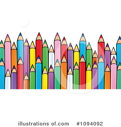 Royalty-Free (RF) Colored Pencils Clipart Illustration by visekart - Stock Sample #1094092