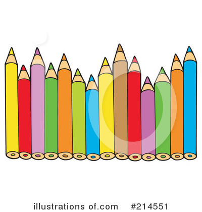 Royalty-Free (RF) Colored Pencils Clipart Illustration by visekart - Stock Sample #214551