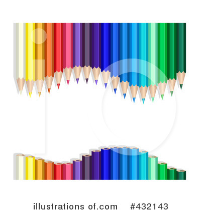 Royalty-Free (RF) Colored Pencils Clipart Illustration by Oligo - Stock Sample #432143