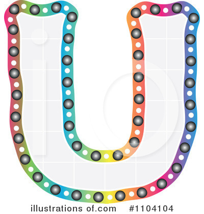 Royalty-Free (RF) Colorful Letter Clipart Illustration by Andrei Marincas - Stock Sample #1104104