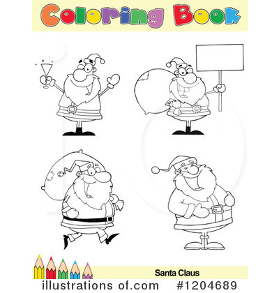 Royalty-Free (RF) Coloring Book Page Clipart Illustration by Hit Toon - Stock Sample #1204689