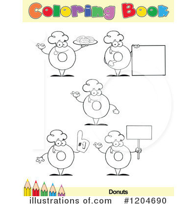 Royalty-Free (RF) Coloring Book Page Clipart Illustration by Hit Toon - Stock Sample #1204690