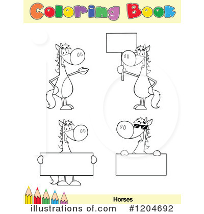 Royalty-Free (RF) Coloring Book Page Clipart Illustration by Hit Toon - Stock Sample #1204692