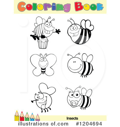 Royalty-Free (RF) Coloring Book Page Clipart Illustration by Hit Toon - Stock Sample #1204694