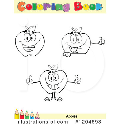 Royalty-Free (RF) Coloring Book Page Clipart Illustration by Hit Toon - Stock Sample #1204698