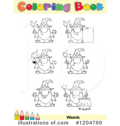 Royalty-Free (RF) Coloring Book Page Clipart Illustration by Hit Toon - Stock Sample #1204700