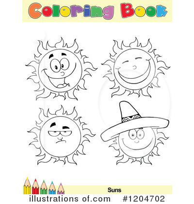 Royalty-Free (RF) Coloring Book Page Clipart Illustration by Hit Toon - Stock Sample #1204702