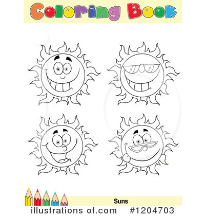 Royalty-Free (RF) Coloring Book Page Clipart Illustration by Hit Toon - Stock Sample #1204703
