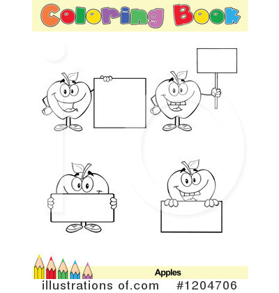 Royalty-Free (RF) Coloring Book Page Clipart Illustration by Hit Toon - Stock Sample #1204706