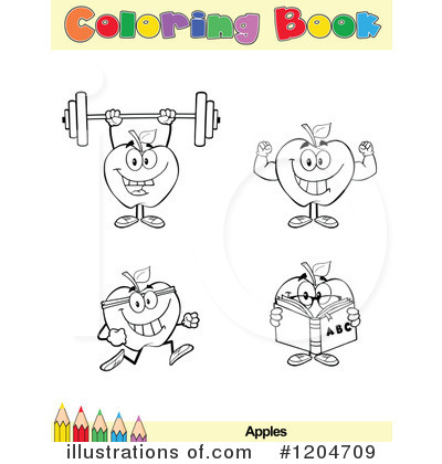 Royalty-Free (RF) Coloring Book Page Clipart Illustration by Hit Toon - Stock Sample #1204709